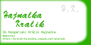 hajnalka kralik business card