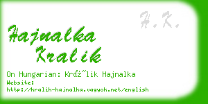 hajnalka kralik business card